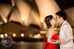[SYDPHOTOS]新款豪华红色婚纱,悉尼歌剧院前尽显中国式浪漫
